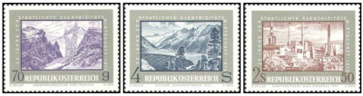 Austria 1972 - 25 de ani Electricitate naționalizată, serie neuzata foto