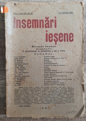 Insemnari iesene// 1 octombrie 1940 foto