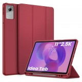 Husa Techsuit FoldPro pentru Lenovo Idea Tab 11, Rosu, Piele Ecologica, Inchidere Magnetica, Functie Stand