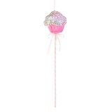 Ornament Crăciun Cupcake Spumă, Roz-Glitter, 53 cm