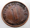 2.496 GERMANIA WWII 1 REICHSPFENNIG 1940 A, Europa, Bronz