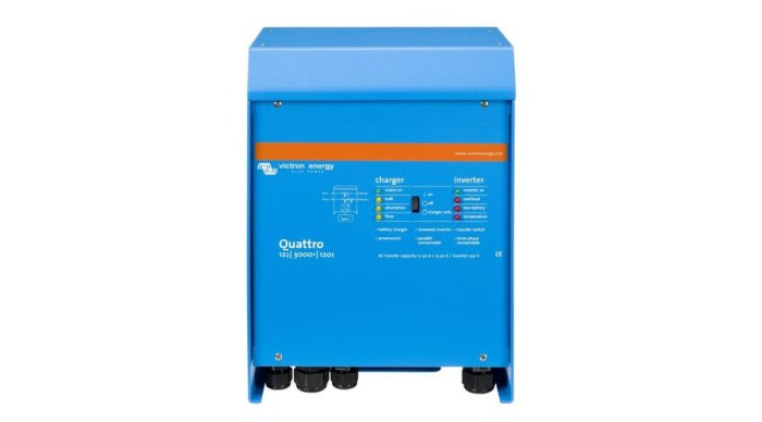 Invertor Victron Energy Quattro 24V 3000VA/2400W cu &icirc;ncărcător de baterii integrat