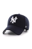 47 brand șapcă din amestec de l&acirc;nă MLB New York Yankees culoarea albastru marin, cu imprimeu, B-CHSMD17WIS-NY