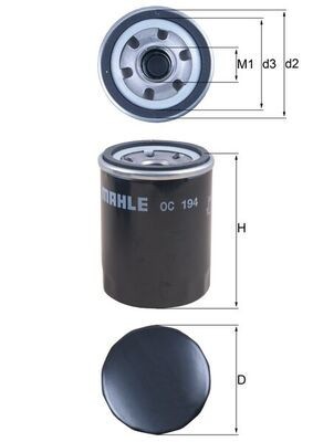 MAHLE OC 194 Filtru ulei foto