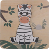 Zopa Wooden Puzzle Small puzzle din lemn Zebra 1 buc