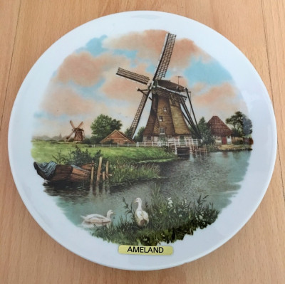 Farfurie - portelan Olanda - Delft Blue - pictata manual - Royal Schwabap foto