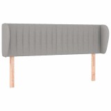 Cumpara ieftin Tablie de pat cu aripioare gri deschis 147x23x78/88 cm textil