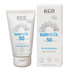 Lapte de plaja pentru piele sensibila, FPS 50 Eco Cosmetics, 75ml foto