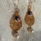 B125. Cercei crosetati Marmaris, tortite GoldFilled, Lux, Nunta, Ziua ta, Love