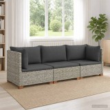 Cumpara ieftin 3 buc. Set de lounge din ratan cu perne GENDT Ratan Natural