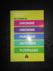 G. ANGELESCU - DICTIONAR DE SINONIME, OMONIME, PARONIME, ANTONIME, PLEONASE foto