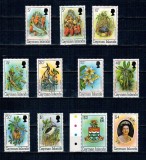 Insulele Cayman 1980 - Uzuale, fauna-flora, animale, flori, serie neuzata