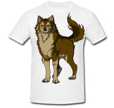 Tricou &amp;quot; Brown and black wolf &amp;quot; foto