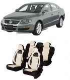 Cumpara ieftin Set huse scaune compatibile VW Passat B6 (2005-2010)Piele+Textil (Compatibile cu sistem AIRBAG)