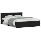 Cumpara ieftin Cadru de pat cu tablie, negru, 150x200 cm
