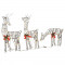 Decoratiune Craciun familie de reni 90 LED-uri albe calde ratan GartenMobel Dekor