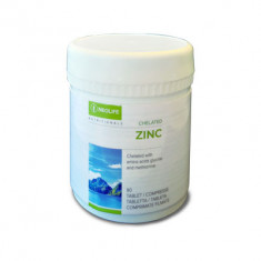 Chelated Zinc 90 tablete – greutate neta 65,5 g Supliment alimentar de zinc chelat cu aminoacizii glicina si metionina