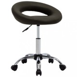 Cumpara ieftin Scaun de lucru pivotant, maro, piele ecologică