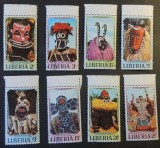 LIBERIA, MĂȘTI - SERIE COMPLETĂ ȘTAMPILATĂ