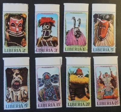 LIBERIA, MĂȘTI - SERIE COMPLETĂ ȘTAMPILATĂ foto