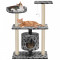 Ansamblu pisici, stalpi funie sisal, 95 cm imprimeu labute Gri GartenMobel Dekor