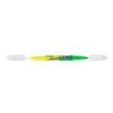 Textmarker Pilot Spotliter VW Beegreen 3.6 mm cu capat dublu, galben si verde