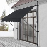 Copertina protectie solara Toronto negru 300 x 120 x 200-300 cm [pro.tec] HausGarden Leisure