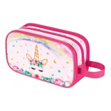 Geanta de toaleta pentru fete WAWSAM, model cu unicorn, roz - SECOND