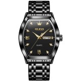 Cumpara ieftin Ceas barbatesc Olevs CS1592, otel inoxidabil, negru, cadran negru