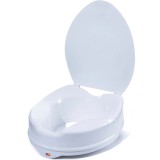 Inaltator WC cu capac Linomag&reg;, 15 cm inaltime, Sistem de prindere reglabil pentru vasul de toaleta, Alb