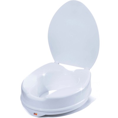 Inaltator WC cu capac Linomag&amp;reg;, 15 cm inaltime, Sistem de prindere reglabil pentru vasul de toaleta, Alb foto