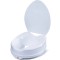 Inaltator WC cu capac Linomag&reg;, 15 cm inaltime, Sistem de prindere reglabil pentru vasul de toaleta, Alb