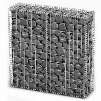 Cos gabion cu capace, sarma galvanizata, 100 x 100 x 30 cm foto