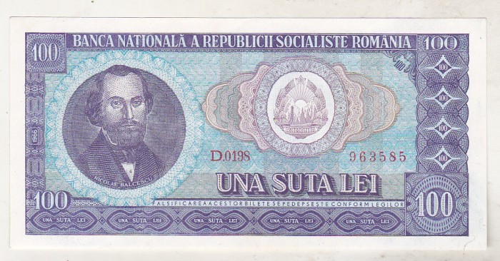 bnk bn Romania 100 lei 1966 unc