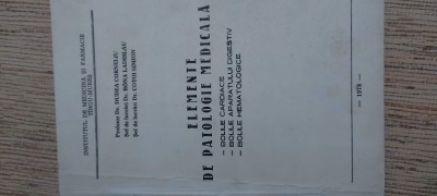 Elemente de patologie medicala - Dudea Corneliu foto