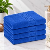 Cumpara ieftin Set 4 Prosoape Baie Lux Bumbac 100% Albastru 550 GSM -50X90 Cm