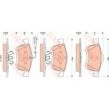 Set placute frana punte fata Fiat Doblo (263), 2010-; Opel Combo D, 2012-2018; Trw GDB1864