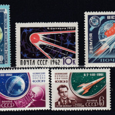 URSS RUSIA 1959/1961/1962 ZBORURI SPATIALE COSMOS SERII MNH