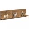 Gossi dulap de perete, stejar artizanal 100x16,5x30 cm lemn prelucrat