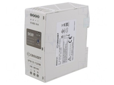 Alimentator Pulsatoriu 96W 12VDC 8A pentru Șină DIN foto