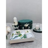 Set complet cu Trusou Botez + Cutie Buretata pentru hainute + Lumanare - TB927