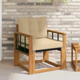 vidaXL Canapea de exterior Lemn Masiv Acacia Natural, Gradina, Terasa, Durabila, Confortabila, Rezistenta Vreme