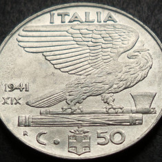 Moneda istorica 50 CENTESIMI - ITALIA FASCISTA, anul 1941 * cod 4645
