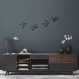 Cumpara ieftin Tablou metalic Birds Negru 18x21 cm