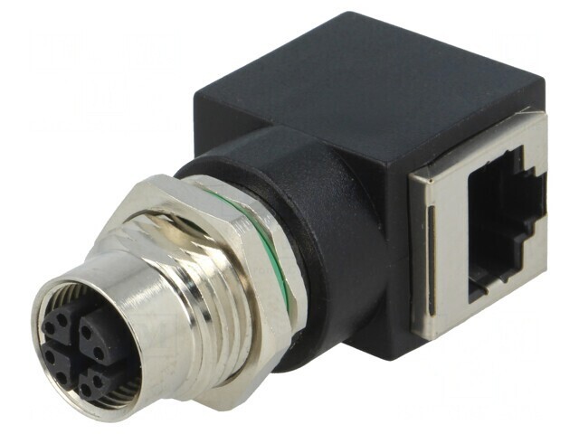 Adaptor M12 Mamă RJ45 Soclu IP67 8 PIN