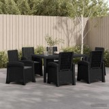 Cumpara ieftin Set de masa pentru gradina 7 buc. Antracit 150 cm PP
