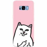 Husa silicon pentru Samsung S8 Plus, White Cat
