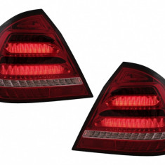 Stopuri LED Mercedes C-Class W203 (2000-2004) Sedan Rosu Clar cu Semnal Dinamic Performance AutoTuning