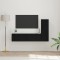 vidaXL Set comodă TV Pe perete 3 pcs Stejar negru Lemn compozit