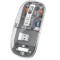 Mouse Nou M133, 2400dpi, 5 Butoane, Indicator Nivel Baterie, Transparent, Gri, Wireless + Bluetooth NewTechnology Media